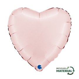 Srce 18", Pastel Pink Satin