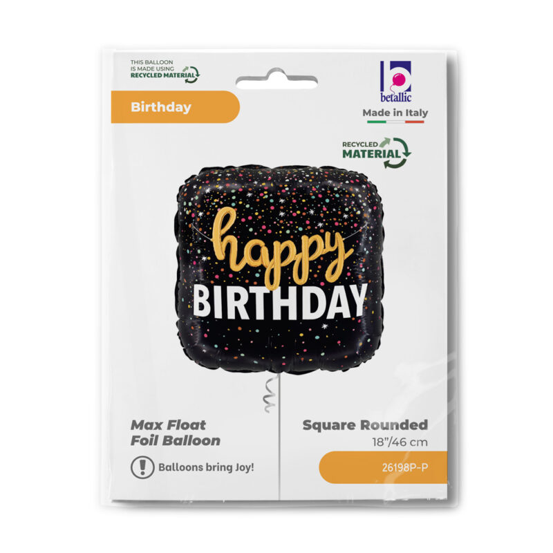 Folija Birthday Script Confetti