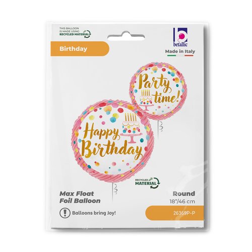 Folija Satin Birthday Pink Party