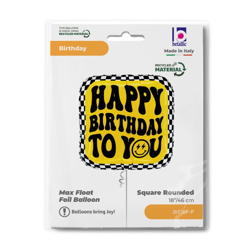 Folija Smiley Checkerboard Birthday