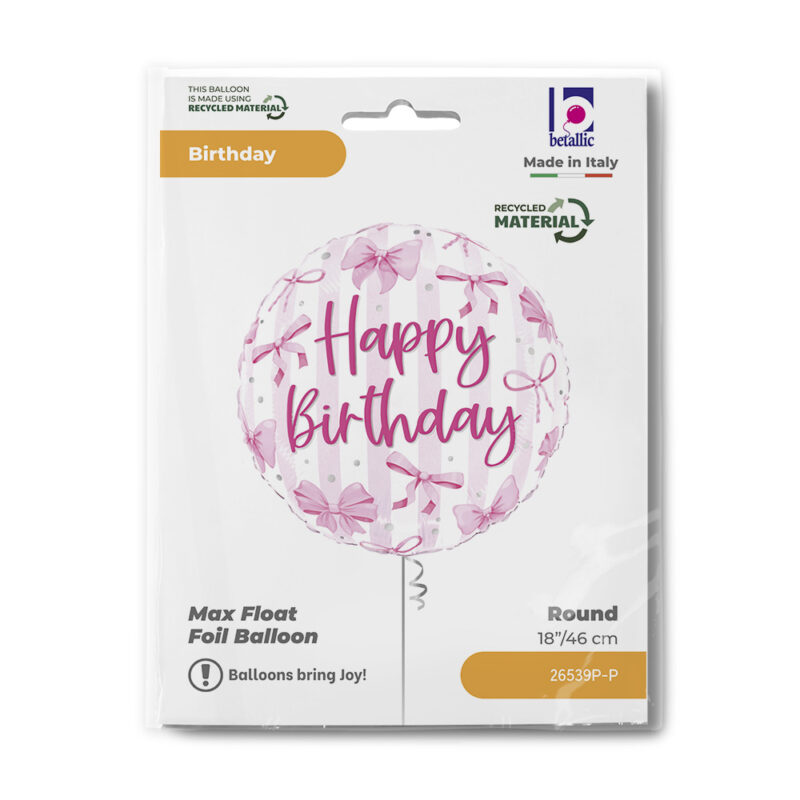 Folija Pretty Pink Bow Birthday