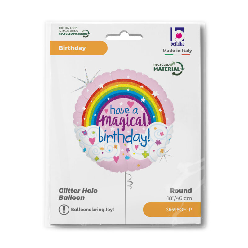 Folija  Glitter Magical Rainbow Birthday