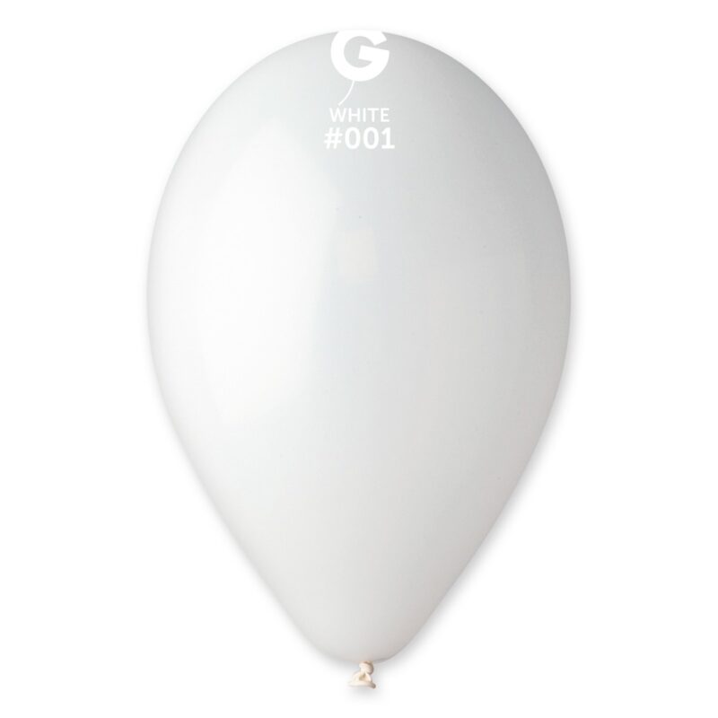 Balon 10" Bela 001