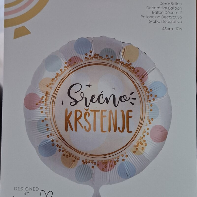 Folija 18" Srećno Krštenje