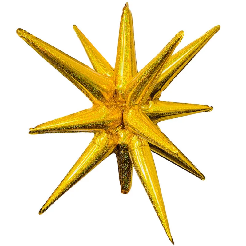 Folija zvezda 3d zlato manja